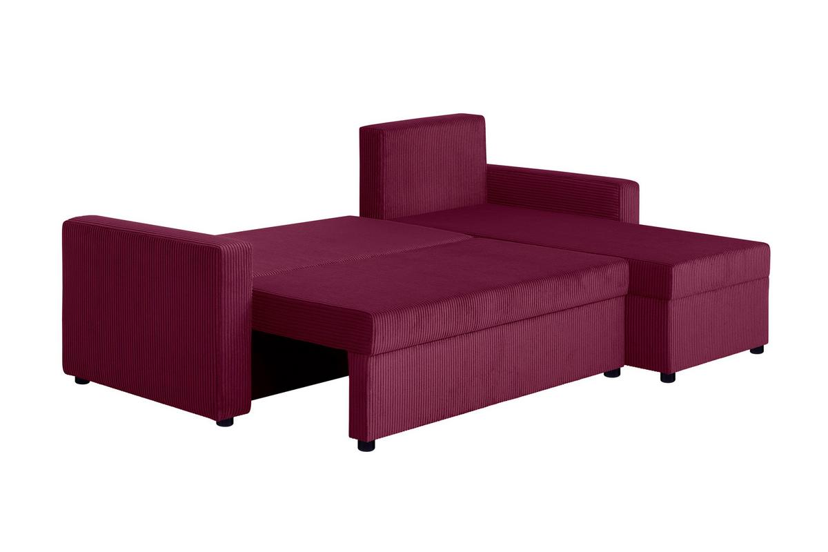 Univerzálna sedačka STAR, červený / krémový menčester - krémová/červená, Design, kompozitné drevo/textil (228/147cm) - P & B