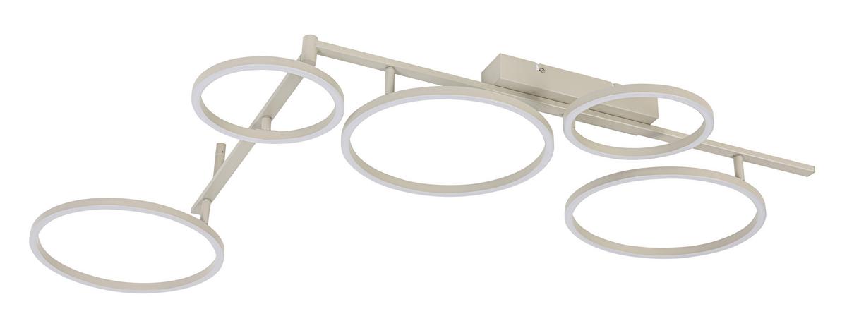 LED-Deckenleuchte Cemil - Sandfarben, Basics, Kunststoff/Metall (125/88/12cm) - Luca Bessoni