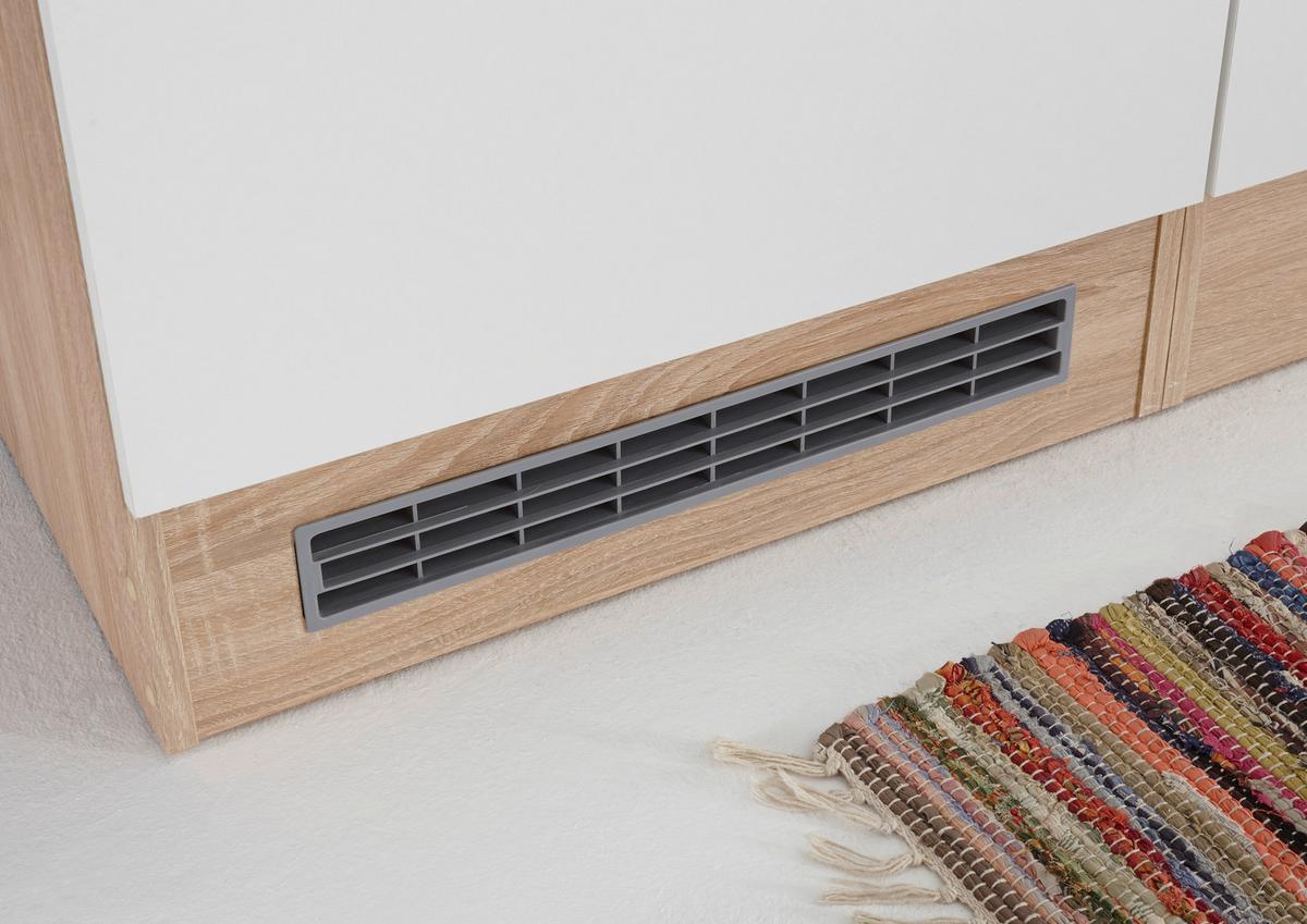 Küchenzeile Andy mit Geräten 270 cm Weiß/Eiche Dekor Modern - Weiß/Sonoma Eiche, Basics, Holzwerkstoff (270cm) - MID.YOU
