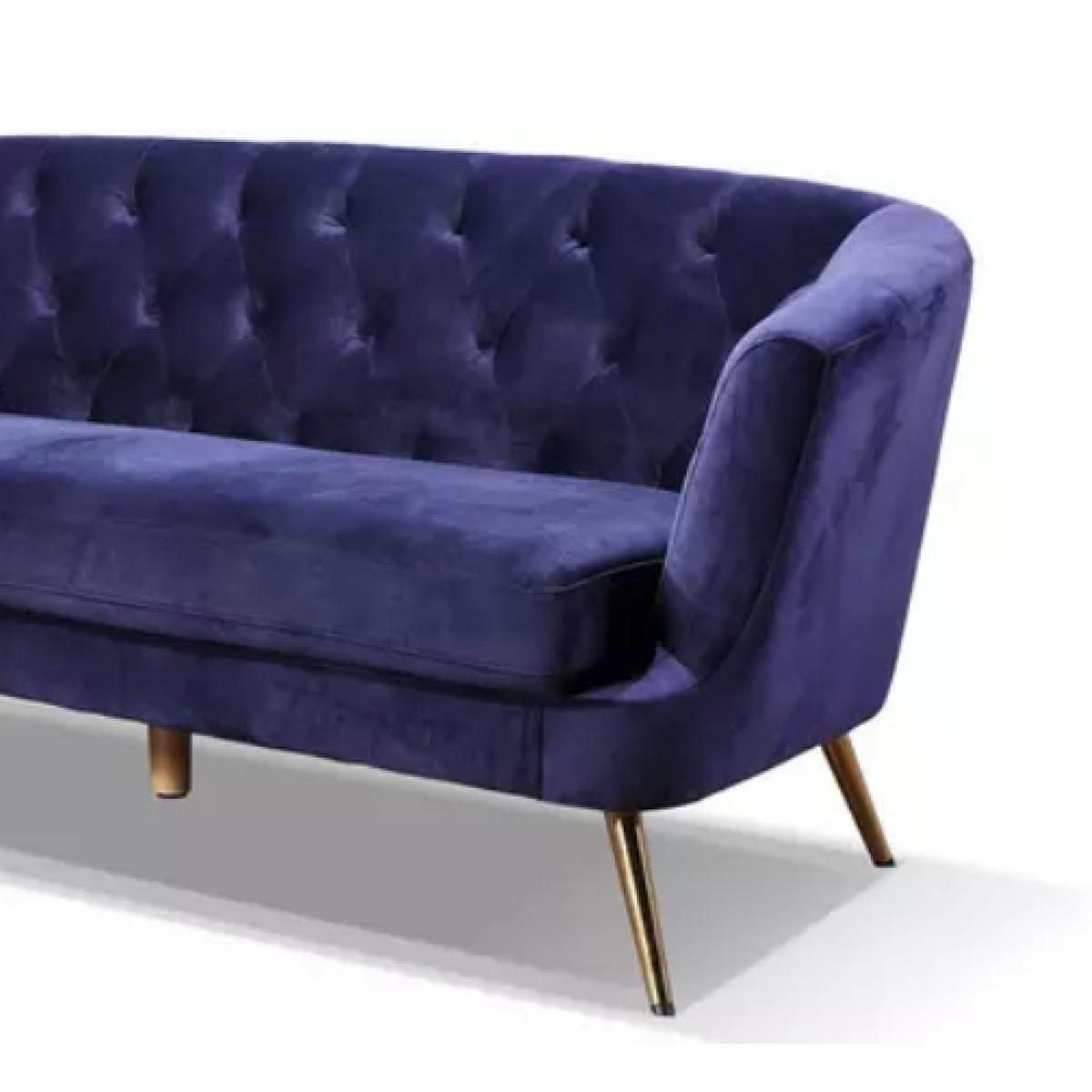 Háromüléses Kanapé Lita - kék, Modern, textil/fém (183/78/83cm) - Ti'me