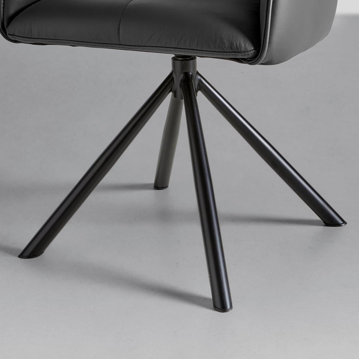 ŽIDLE S PODRUČKAMI VINCENT - černá, Moderní, kov/kůže (58/87/63cm) - Premium Living