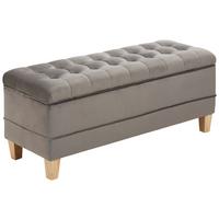 Lavička ALISSA -EXKLUSIV- - sivá/prírodná farba, Modern, drevo/textil (110/45/42cm) - Mömax