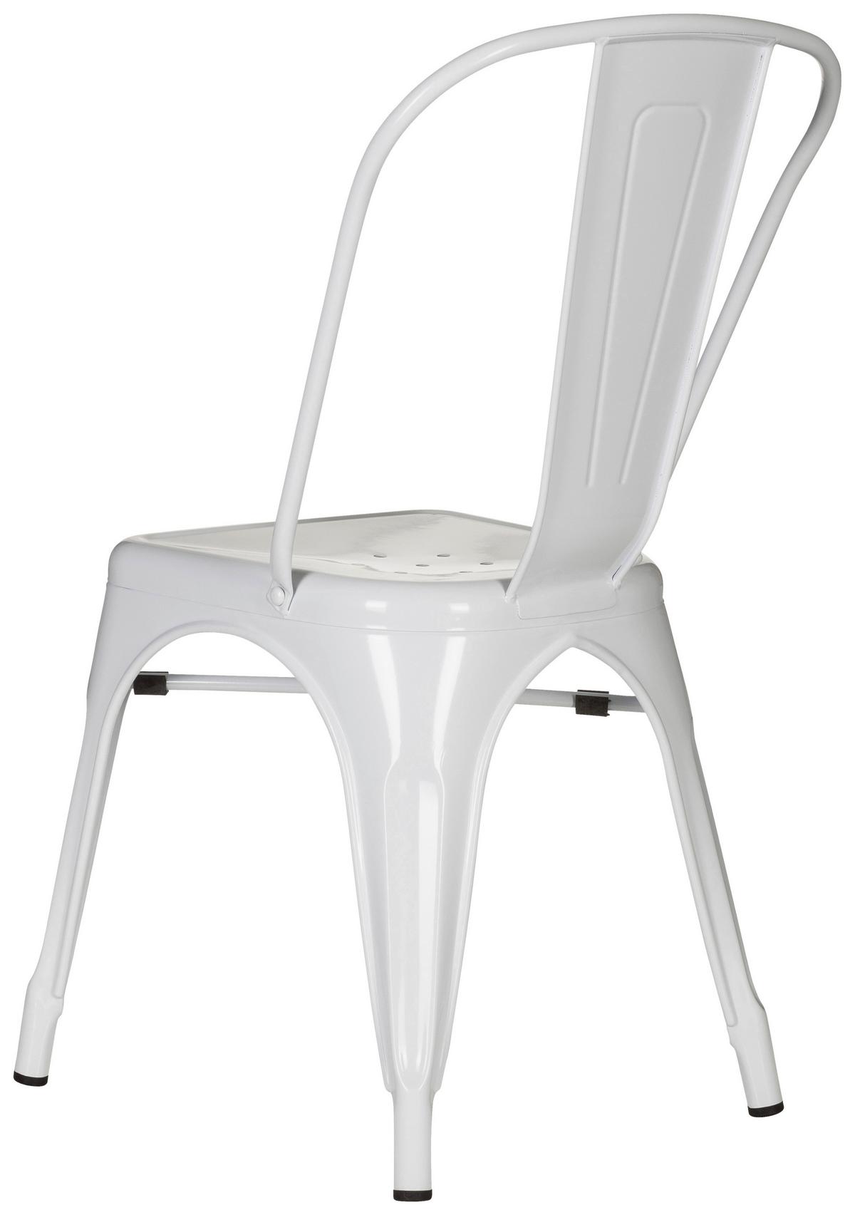 Stuhl Vantaggio Comfort Stapelbar Weiß Bis 150 Kg - Weiß, Basics, Metall (44/84/54cm) - MID.YOU