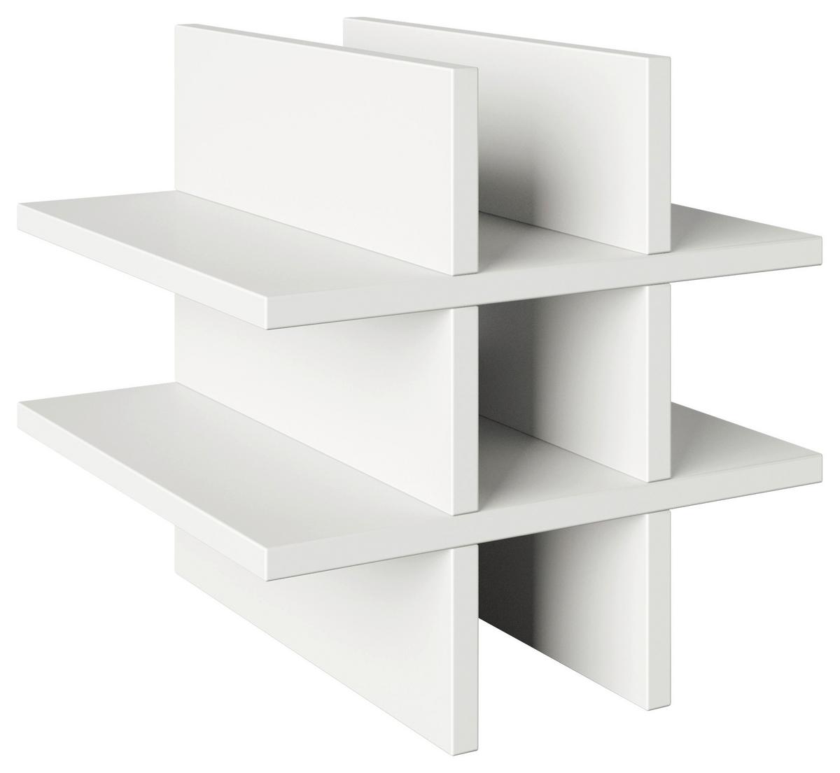 Regaleinsatz Fortuna Holzwerkstoff Weiß B: 34 cm - Weiß, Basics, Holzwerkstoff (34/34/33,4cm) - MID.YOU