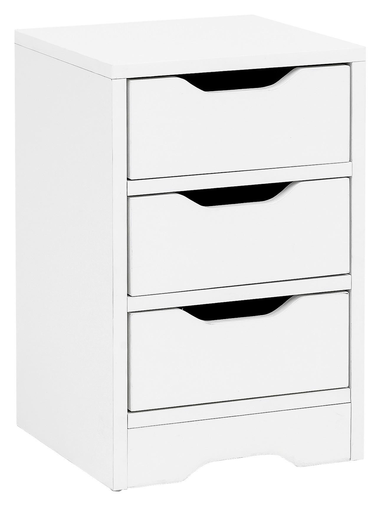 Noční stolek Nachtkästchen š: 31 cm bílý - bílá, Moderní, kompozitní dřevo (31/49/31cm) - MID.YOU