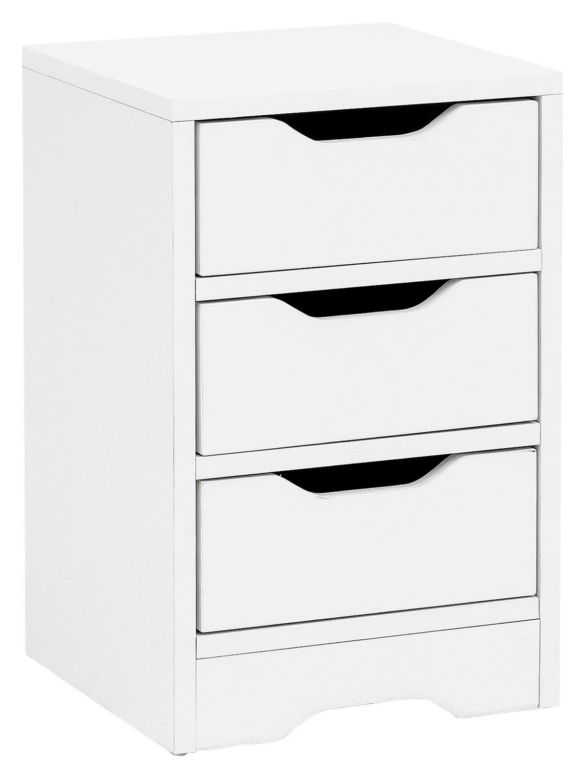 Noční stolek Nachtkästchen š: 31 cm bílý - bílá, Moderní, kompozitní dřevo (31/49/31cm) - MID.YOU