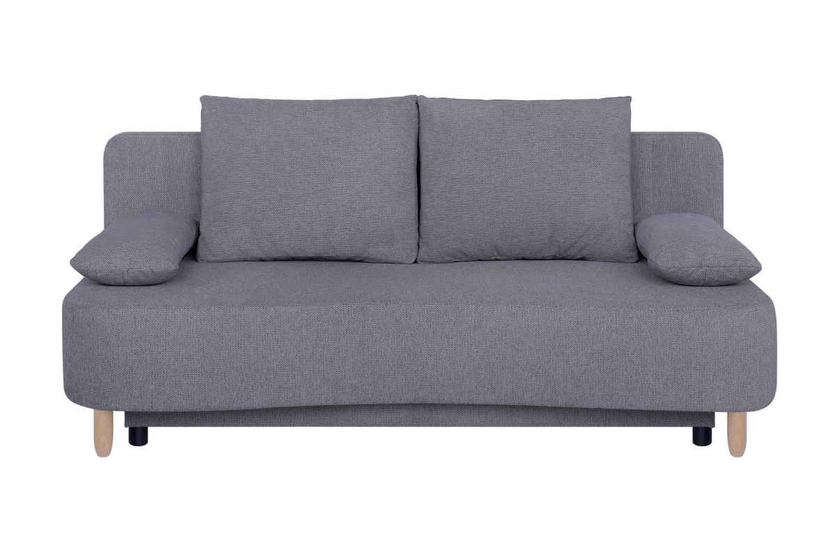 Schlafsofa mit Bettkasten Lara Mokka - Buchefarben/Schwarz, Design, Holzwerkstoff/Textil (193/86/85cm) - P & B