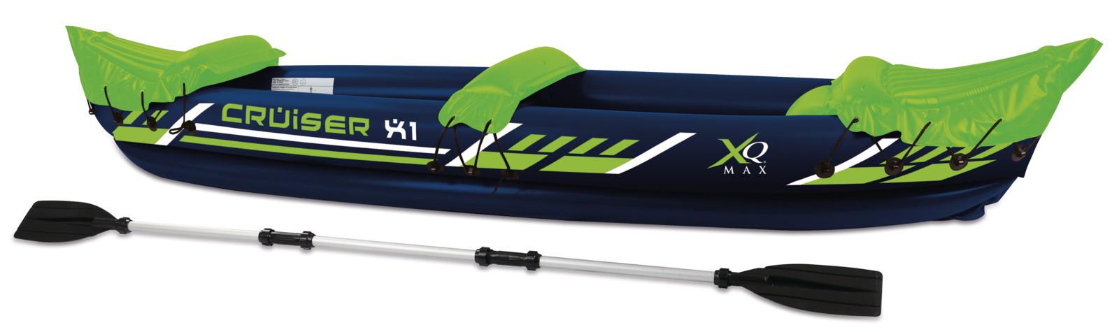 Kajak XQMAX Cruiser X3 Schwarz/Hellgrün - Schwarz/Hellgrün, Basics, Kunststoff (342/76/32cm)