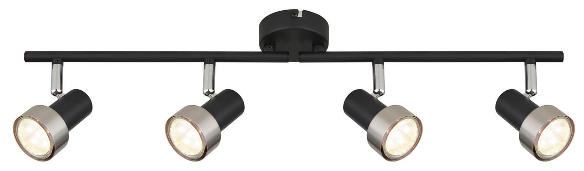 Strahler 57917-4n - Chromfarben/Schwarz, KONVENTIONELL, Metall (60/8,5/13,5cm) - Globo