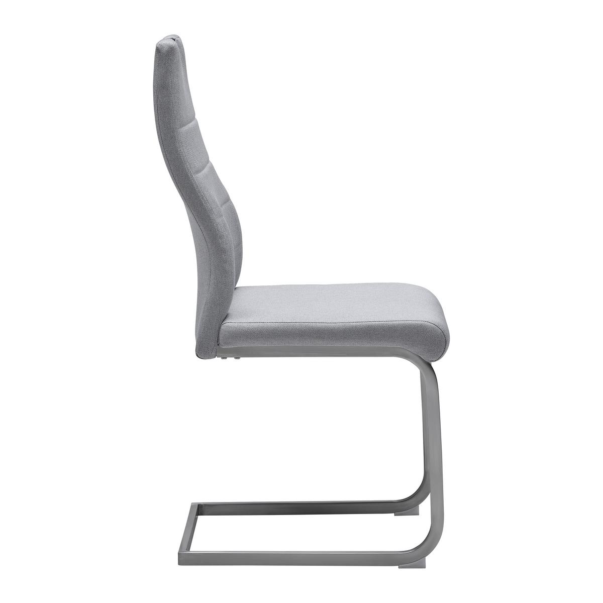 Szánkótalpas Szék New York S - nemesacél/szürke, Konventionell, textil/fém (58/101/44cm) - Nedis SmartLife