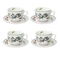 Teeset Berry 4-teilig - Multicolor/Weiß, Basics, Keramik - Tognana