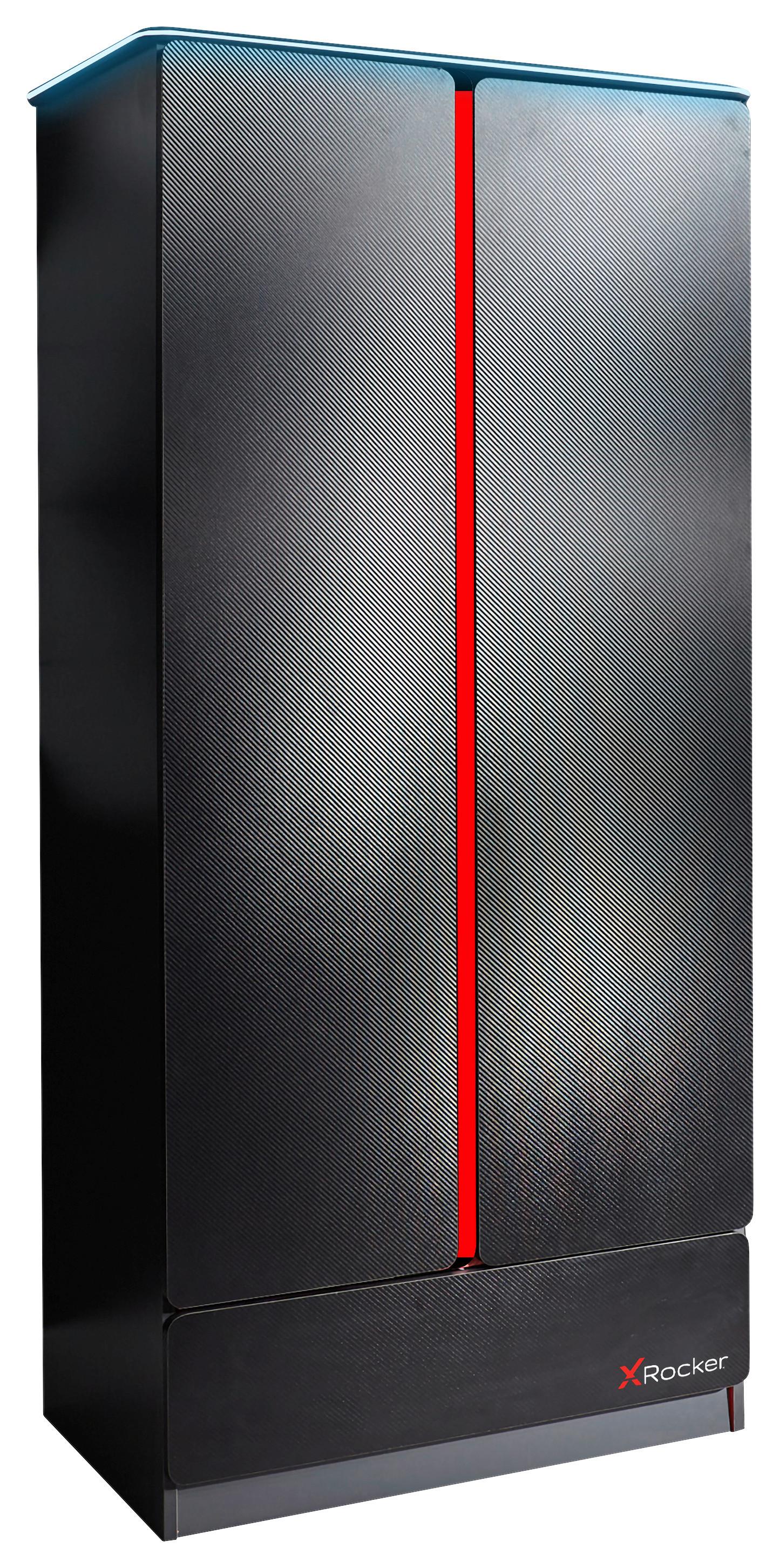 Kleiderschrank Carbon-Tek - Rot/Schwarz, MODERN, Holzwerkstoff (79/181/51,5cm) - X Rocker