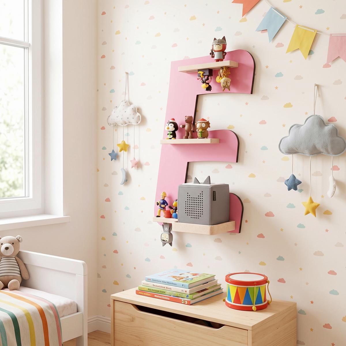 Kinderregal Boarti Pink B: 32 cm - Pink, MODERN, Holzwerkstoff (32/47/19cm) - Livetastic