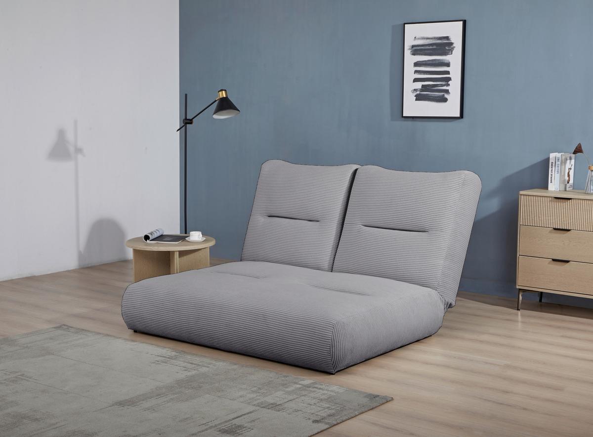 Schlafsofa Luna Grau B: 159 cm - Grau, Design, Textil (159/88/160cm) - Livetastic