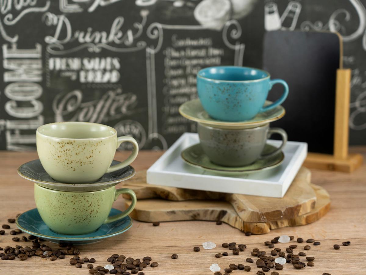 Nature Collection 8-Teilig Beige, Grau, Blau, Grün - Blau/Beige, Trend, Keramik - Creatable