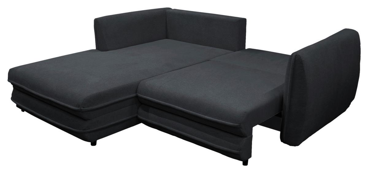 Ecksofa Vivaldi Schwarz S: 201x240 cm - Schwarz, Design, Textil (201/240cm) - MID.YOU