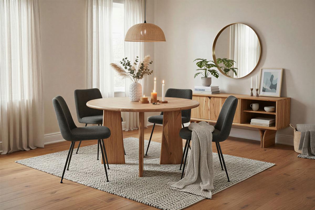Lowboard Akazie B: 145cm - Naturfarben, Design, Holz (145/60/40cm) - MID.YOU