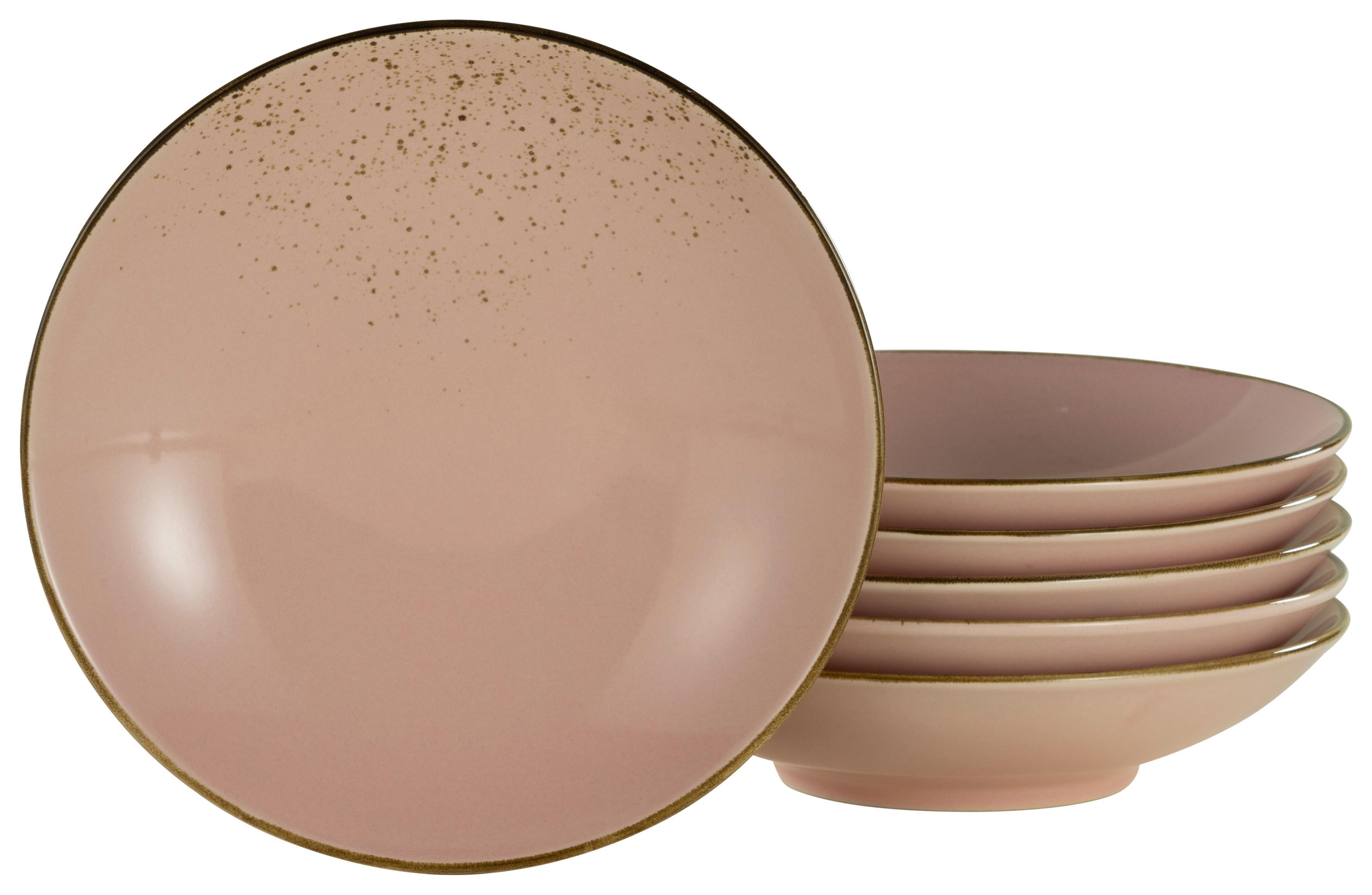 Suppentellerset Nature Collection 6--Teilig - Hellrosa, Trend, Keramik (22cm) - Creatable