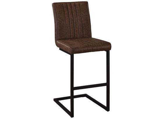 Barhocker Sonja - Schwarz/Braun, MODERN, Textil/Metall (44/108/57cm) Barhocker Sonja - Schwarz/Braun, MODERN, Textil/Metall (44/108/57cm)
