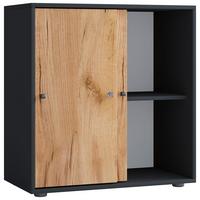 Regal Lona Anthrazit/Eiche Dekor B: 70cm - Honigeiche/Anthrazit, Design, Holzwerkstoff (70/74/37cm) - MID.YOU