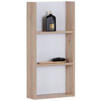 Badezimmerregal Bodo S579-Sfw - Eichefarben/Weiß, KONVENTIONELL, Holzwerkstoff (32/67/12cm)
