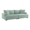 Big Sofa Pelle Mit Kissen B: 261 Cm Salbeigrün - Wengefarben/Salbeigrün, Trend, Textil (261/124cm) - Luca Bessoni