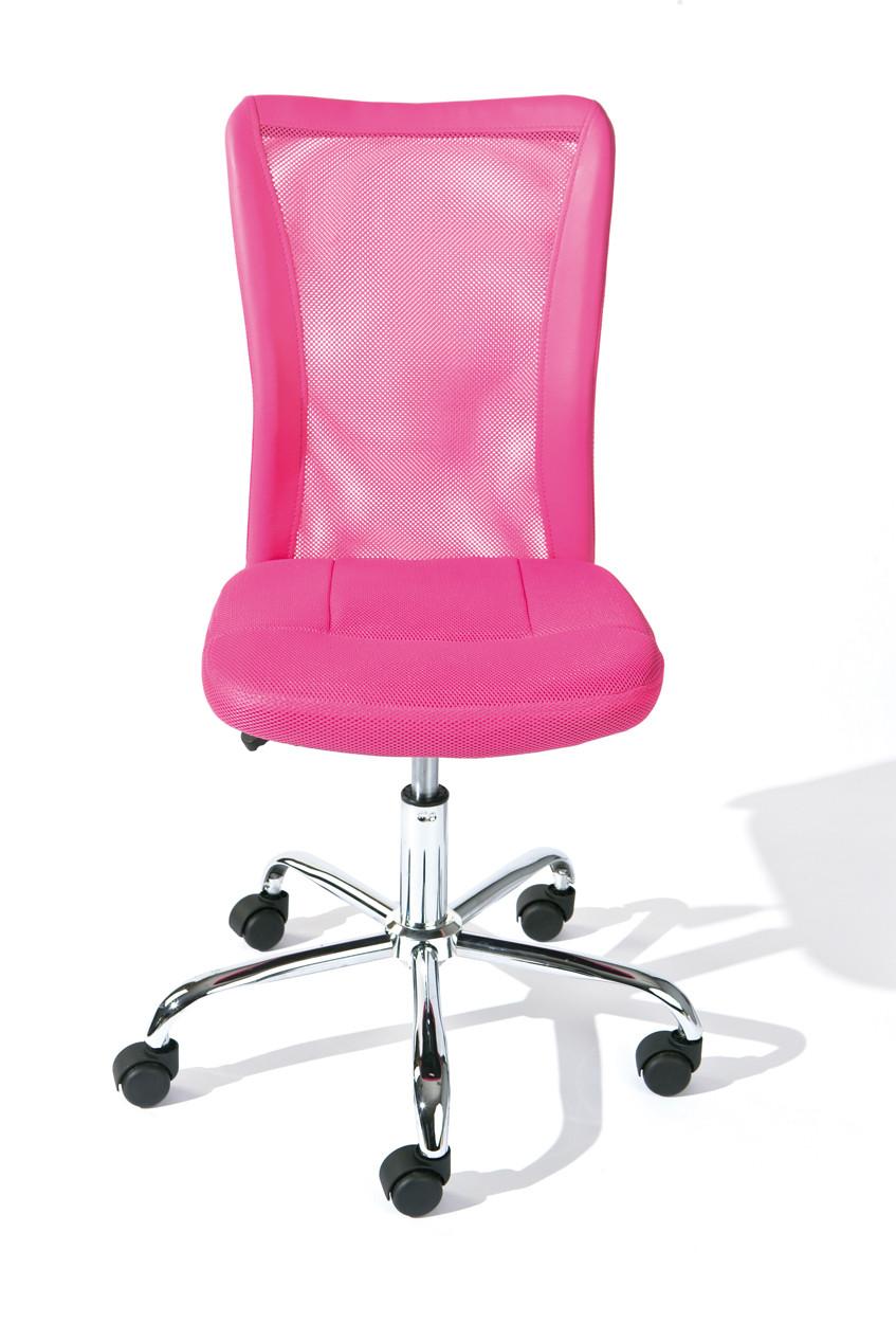 Jugenddrehstuhl Bonnie Pink - Chromfarben/Pink, Basics, Kunststoff/Textil (43/88-98/56cm) - MID.YOU