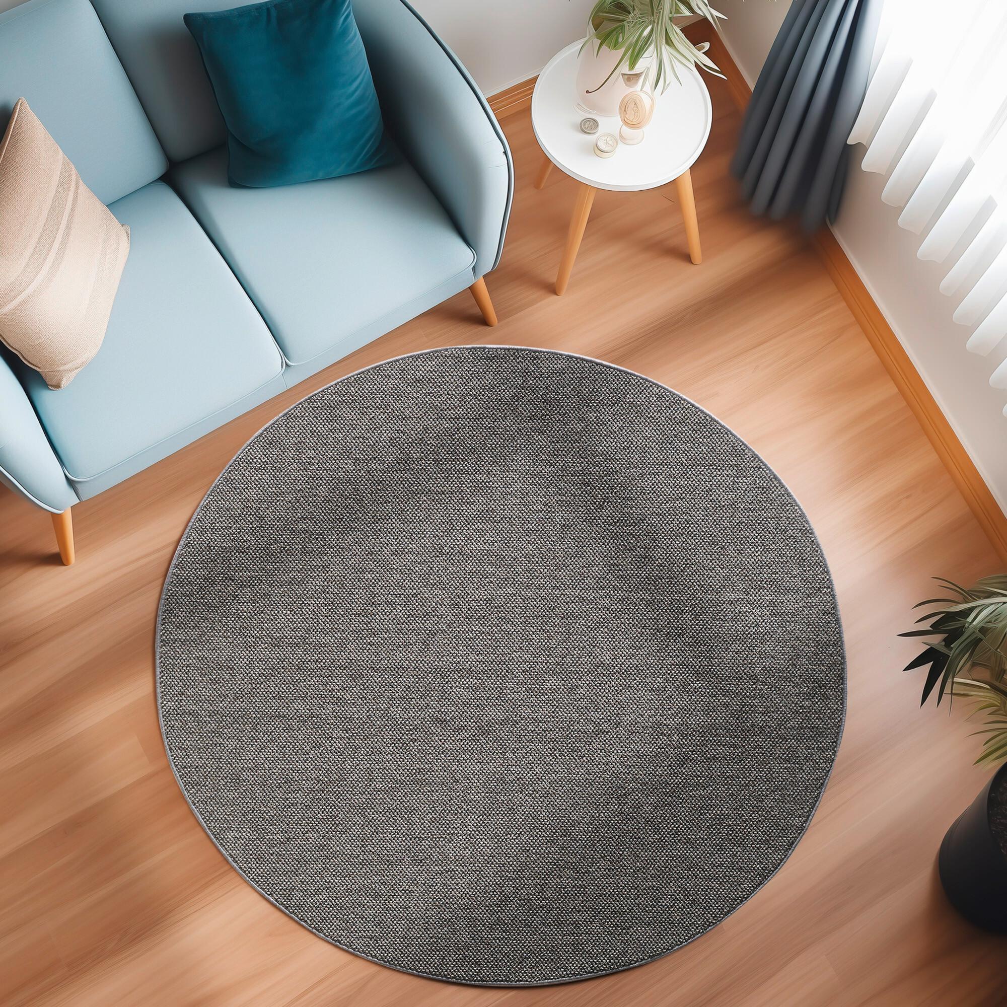 Webteppich Loom 160 X 160 4300 Grey - Grau, Basics, Textil (160cm) - Novel