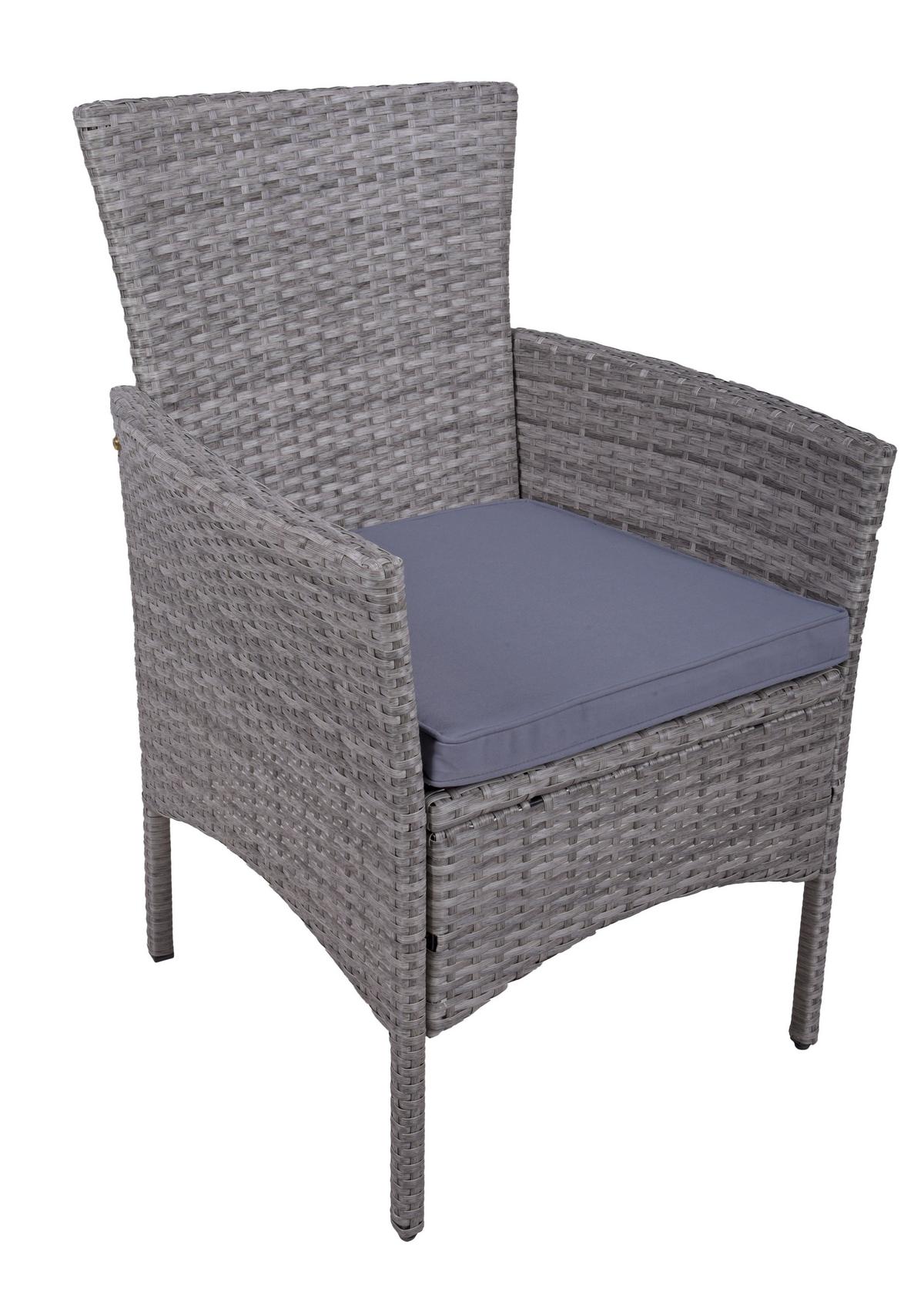 Balkonset Dakota - Hellbraun/Anthrazit, Basics, Holz/Kunststoff - Gardenson