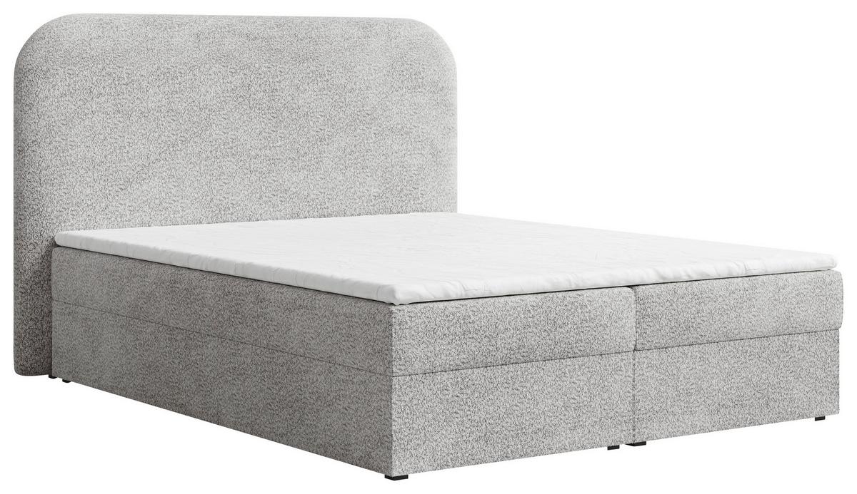 BOXBETT London Grau 160x200cm - Schwarz/Grau, MODERN, Holz/Kunststoff (160/200cm) - MID.YOU