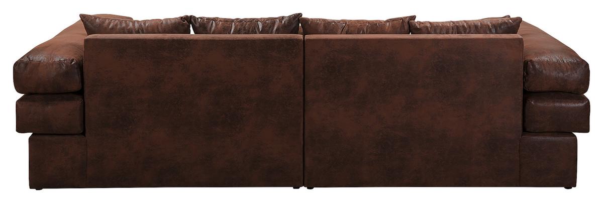 Bigsofa Naomi Dunkelbraun B: 284 Cm - Dunkelbraun/Schwarz, Design, Textil (284/94/148cm) - Livetastic