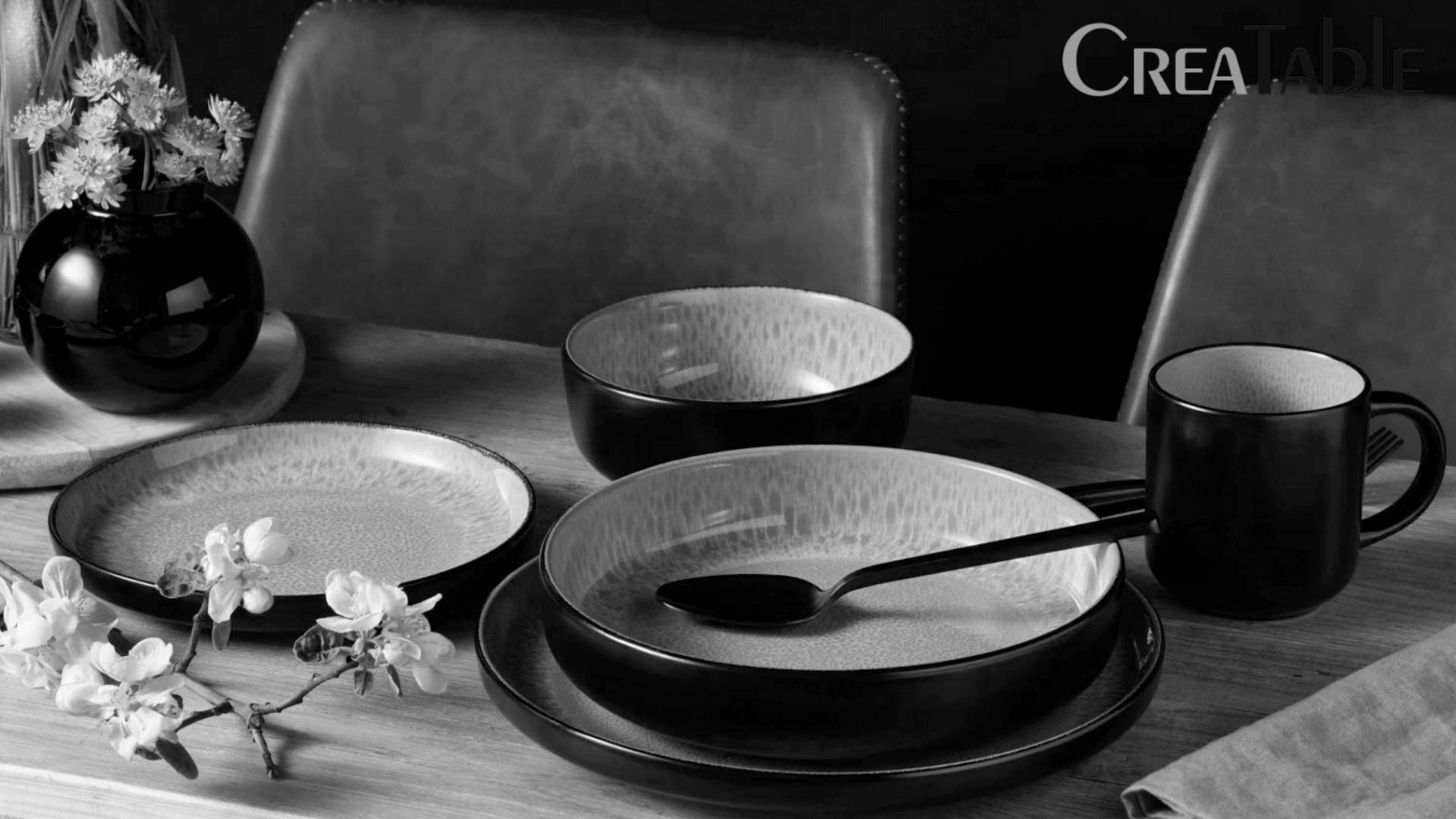 Kombiservice 21519 Nordic Fjord Frost - Hellgrau, Trend, Keramik - Creatable