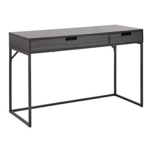 Písací stôl AURORA - čierna/farba vlašského orecha, Modern, kov (120/50/76cm) - Bessagi Home