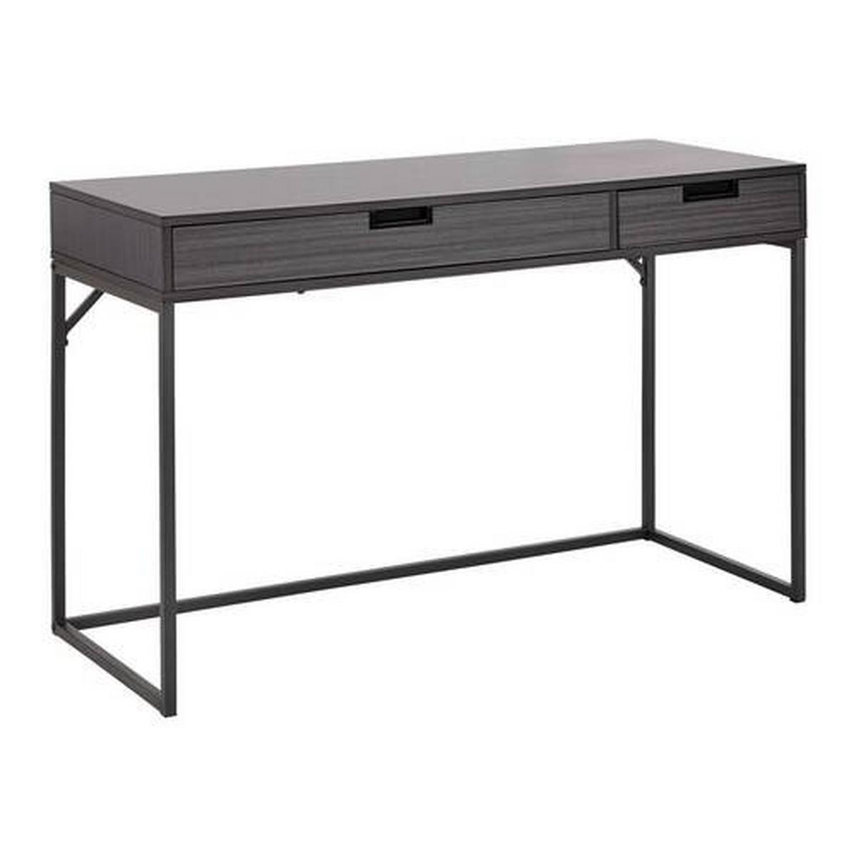 Psací stůl AURORA - černá/barvy vlašských ořechů, Moderní, kov (120/50/76cm) - Bessagi Home
