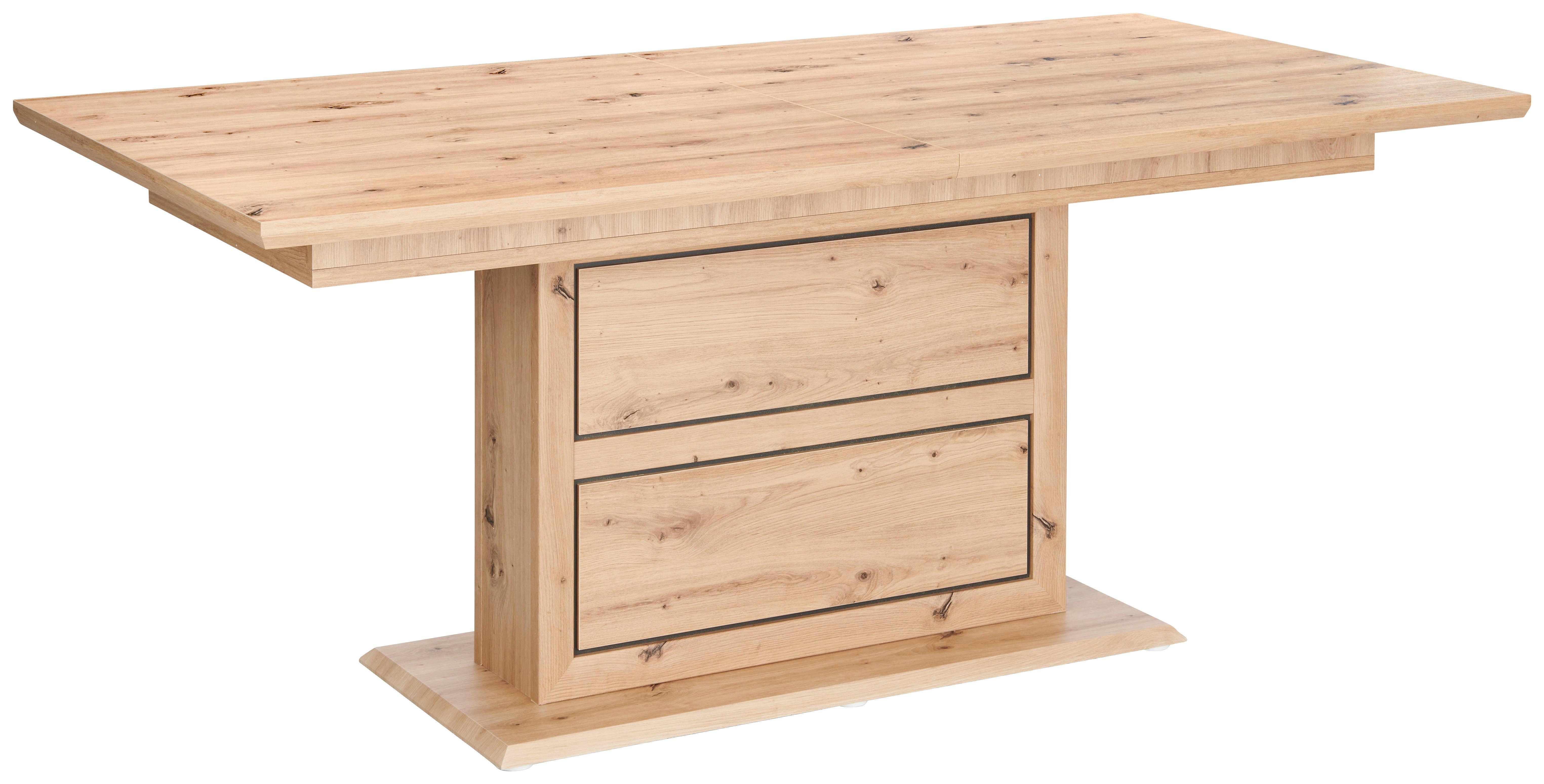 ROZŤAHOVACÍ STÔL HARVEY 180 AZ - farba duba/antracitová, Konventionell, kompozitné drevo (180/76,5/90cm)