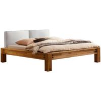 Balkenbett Greenville Mit Gepolstertem Kopfteil 160x200 - Eichefarben/Weiß, Natur, Holz/Textil (160/200cm) - Hasena