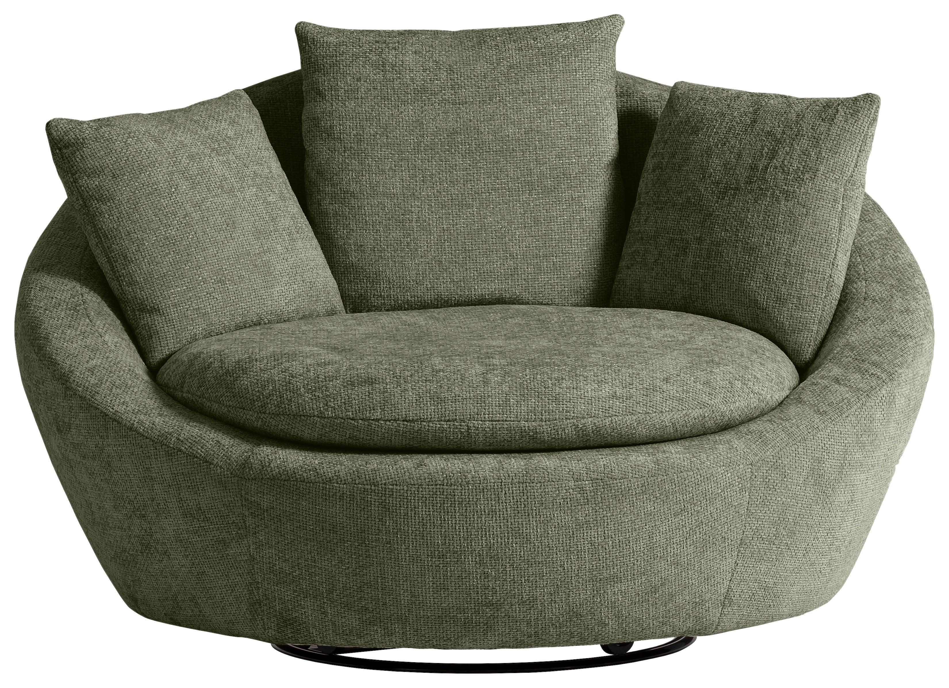 Sessel Maui - Silberfarben/Schwarz, MODERN, Textil (130/80/112cm) - MID.YOU