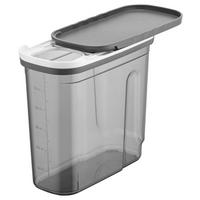 Dóza na sypké potraviny Blacky, 1,8l - číra/antracitová, Modern, plast (19,9/9,5/18cm) - Mömax