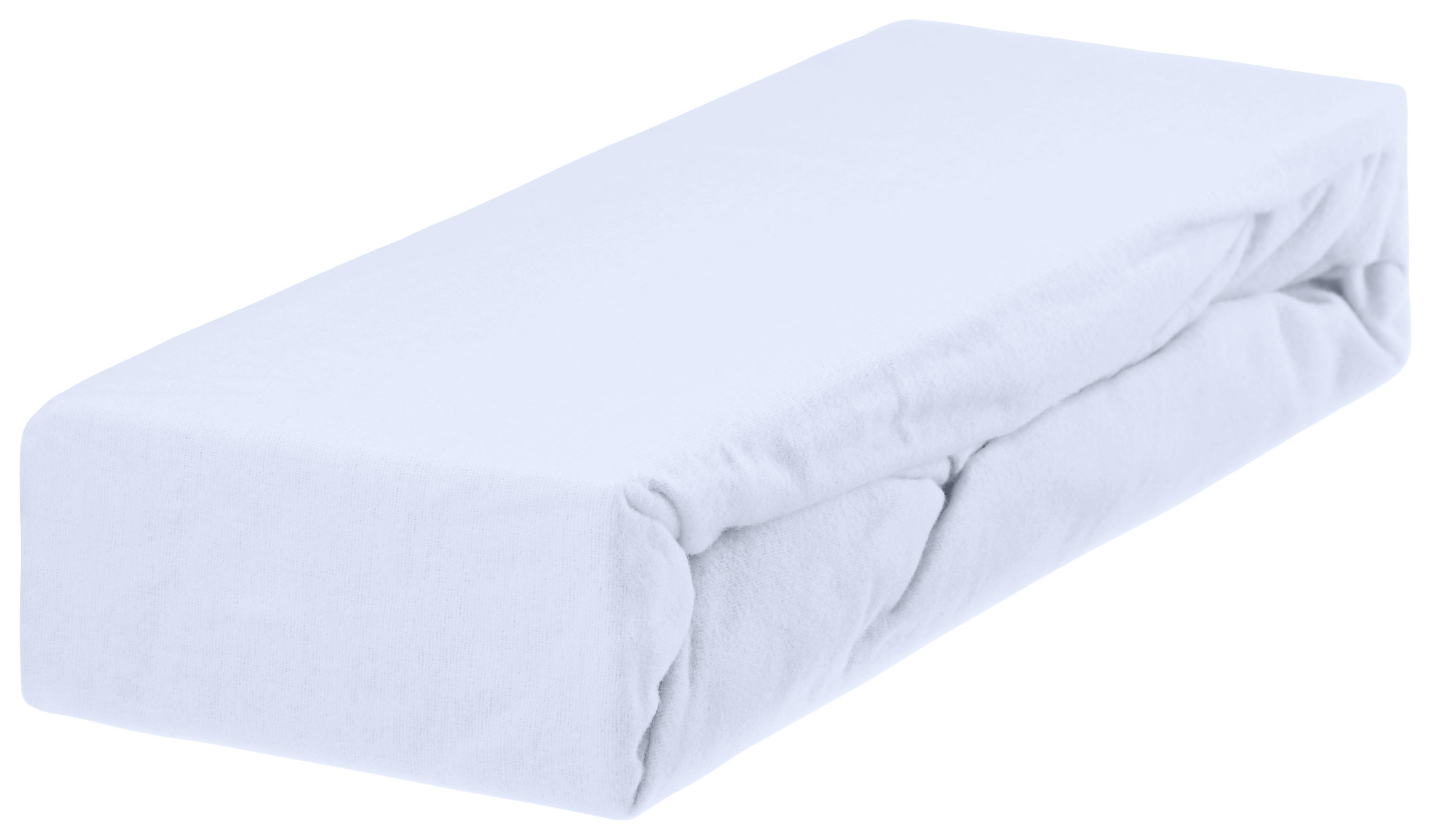 Spannleintuch Alaska - Weiß, KONVENTIONELL, Textil (90/200cm) - Ondega