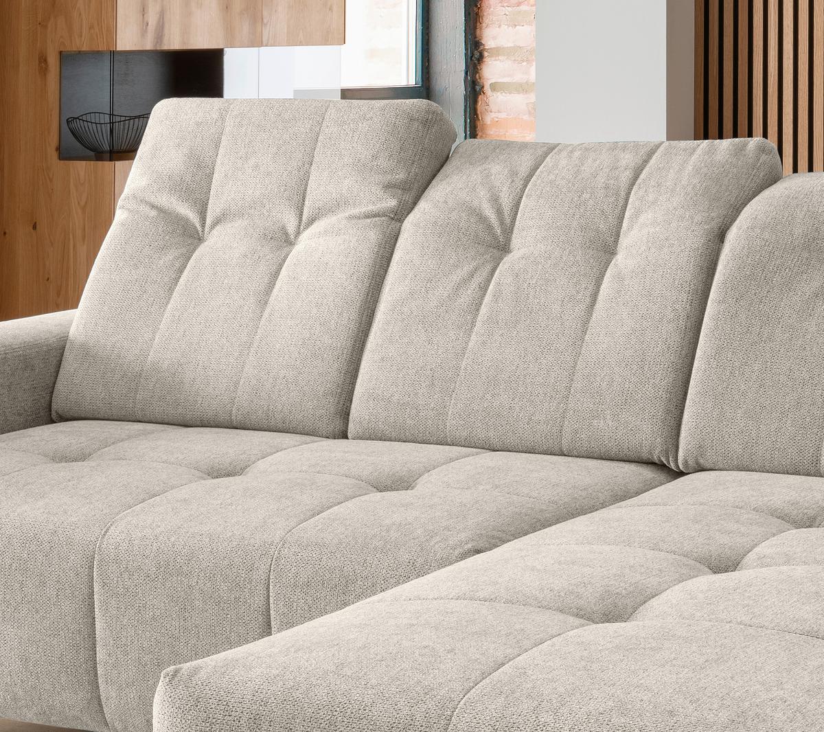 Ecksofa Sano, Beige S: 258x180 cm - Beige/Schwarz, MODERN, Textil (258/180cm) - Livetastic