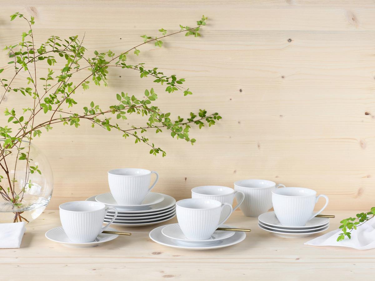 Kaffeeservice Valencia 18--Teilig., Weiß - Weiß, Design, Keramik - Creatable