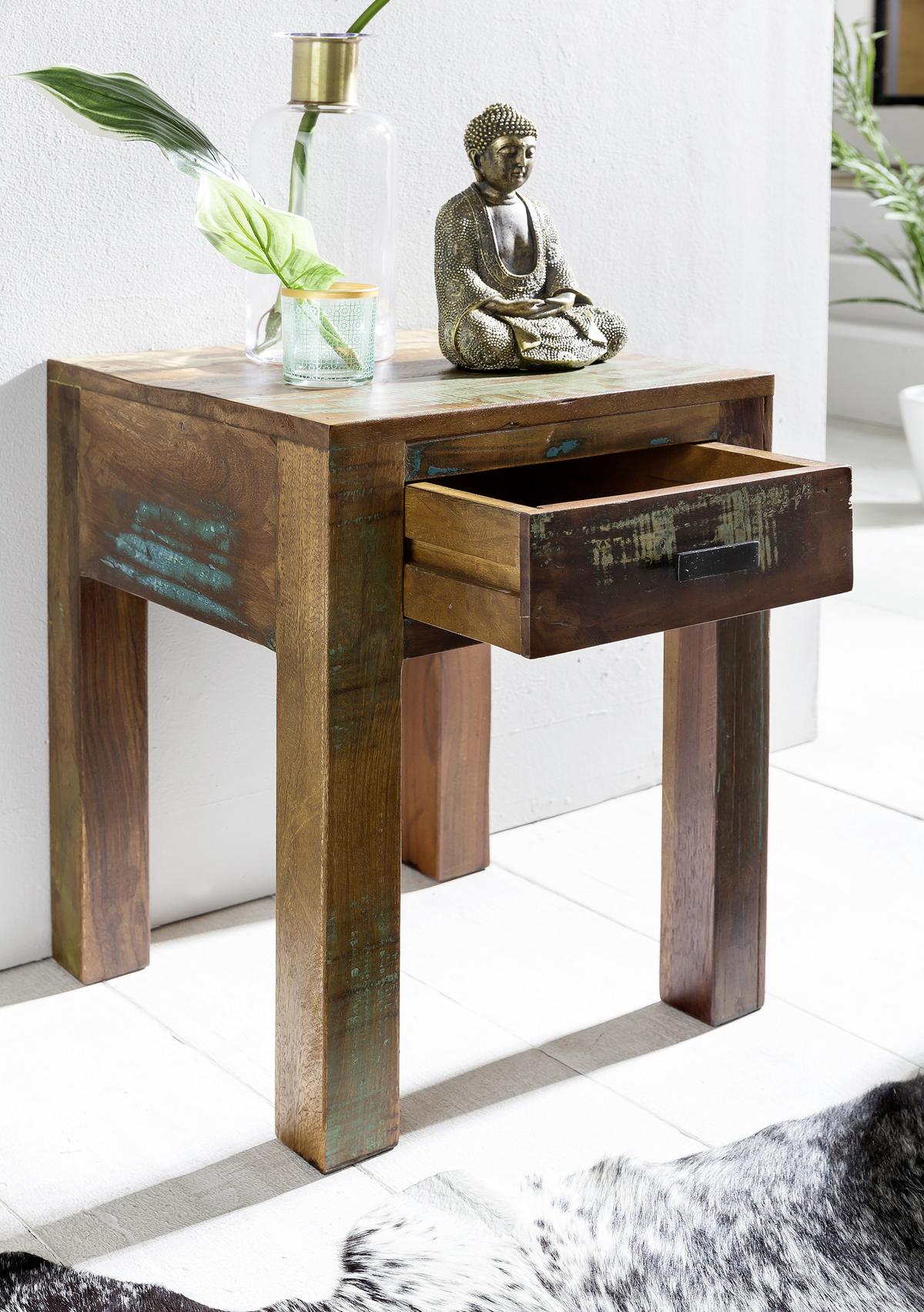 Nachtkästchen Braun Echtholz H: 55 Cm Kalkutta - Braun, LIFESTYLE, Holz (40/55/40cm) - MID.YOU