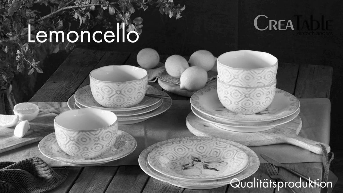 Tafelservice Lemoncello 12--Teilig., Multicolor - Multicolor, Basics, Keramik - Creatable