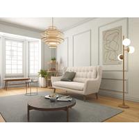 3-Sitzer-Sofa Henry, Silberfarben B: 197 cm - Eichefarben/Silberfarben, KONVENTIONELL, Textil (197/107/94cm) - Trendmanufaktur