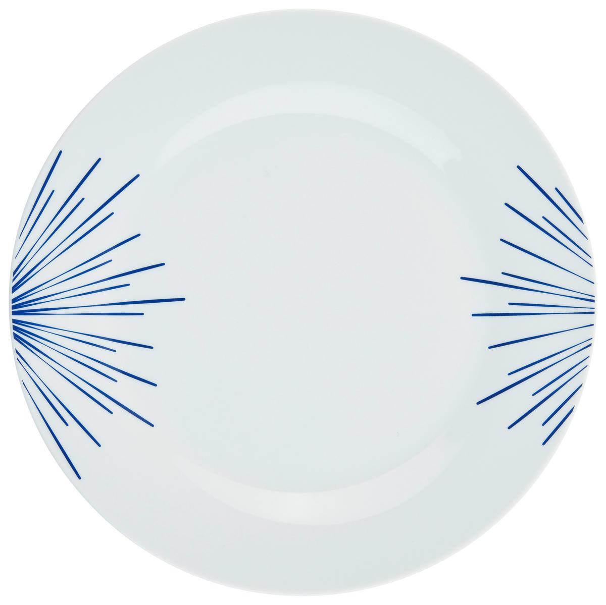 Lapostányér Készlet Mathilda - kék/fehér, Trend, kerámia (27cm) - Ondega