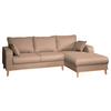 Ecksofa Beata Cappuccino S: 230x150 Cm - Wengefarben/Cappuccino, Design, Textil (230/150cm) - Livetastic