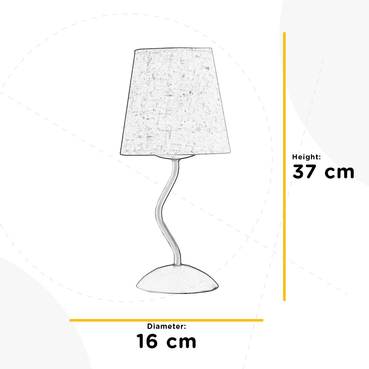 Nachttischleuchte 4821/Lb - Weiß, KONVENTIONELL, Metall (16/37cm)