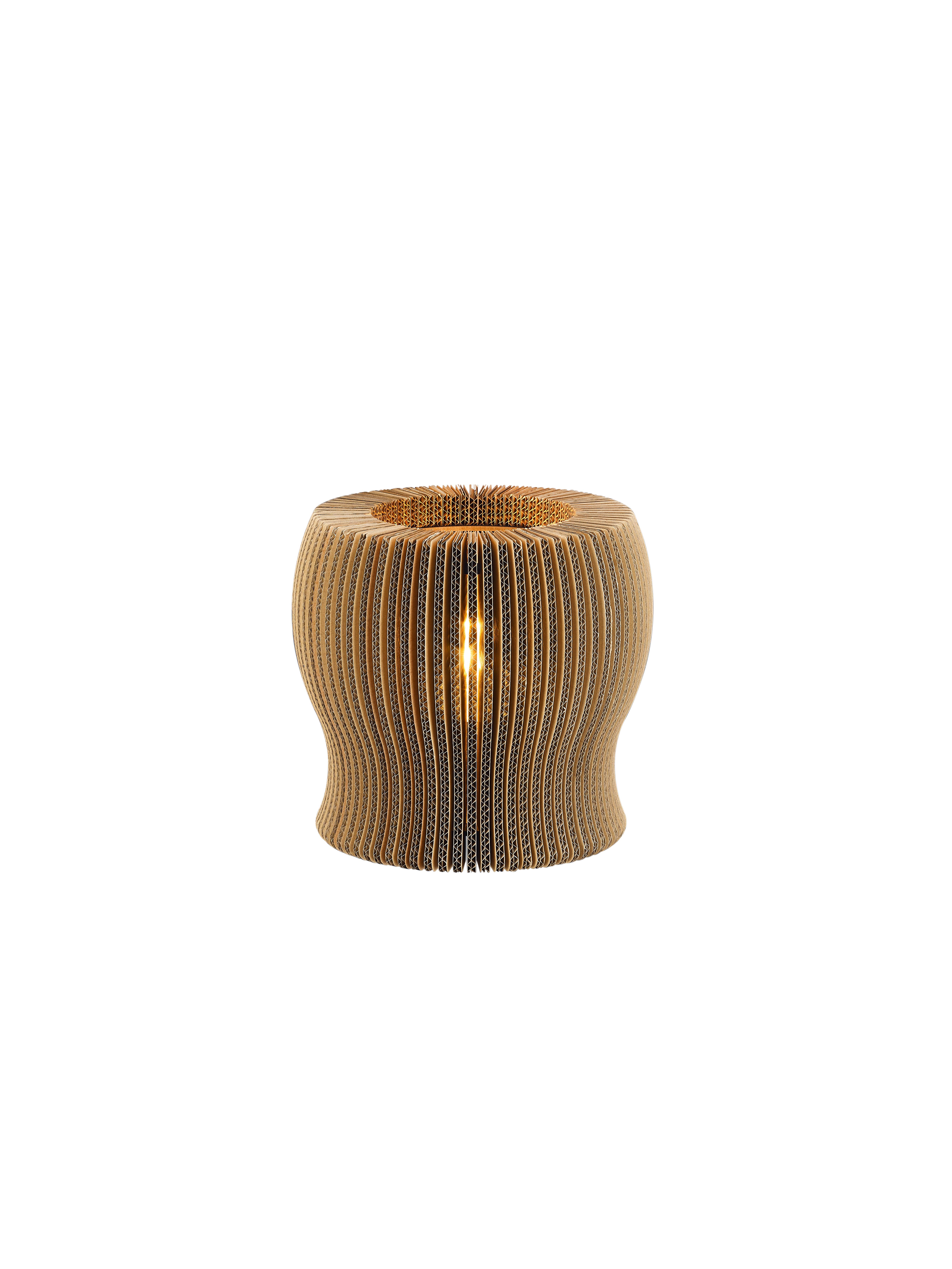 Tischleuchte 50426/1-20 - Naturfarben, Design, Wellpappe (ø 28/25cm) - Hell