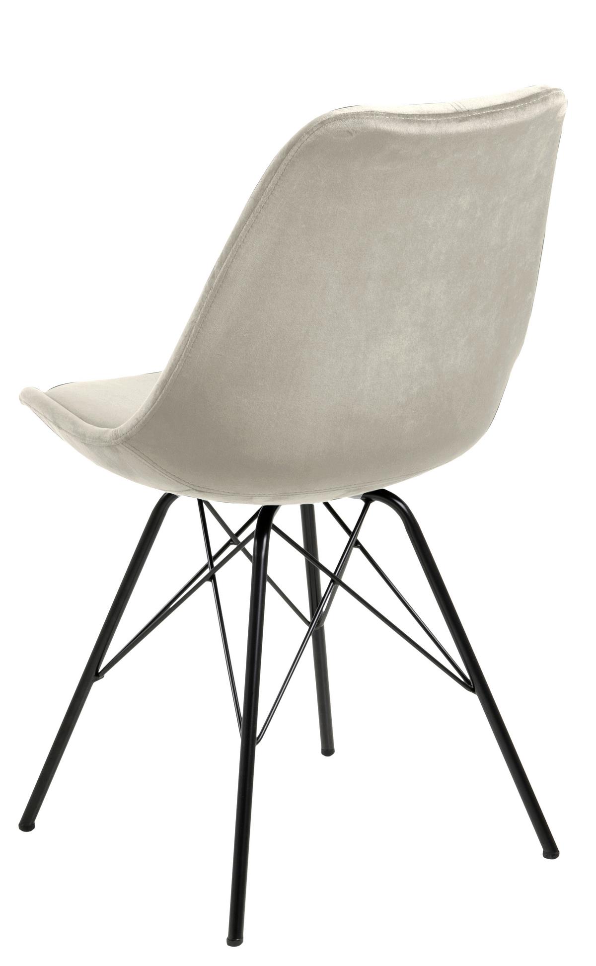 Stolička ERIS zamat - čierna/piesková, Trend, kov/textil (48,5/85,5/54cm) - Carryhome