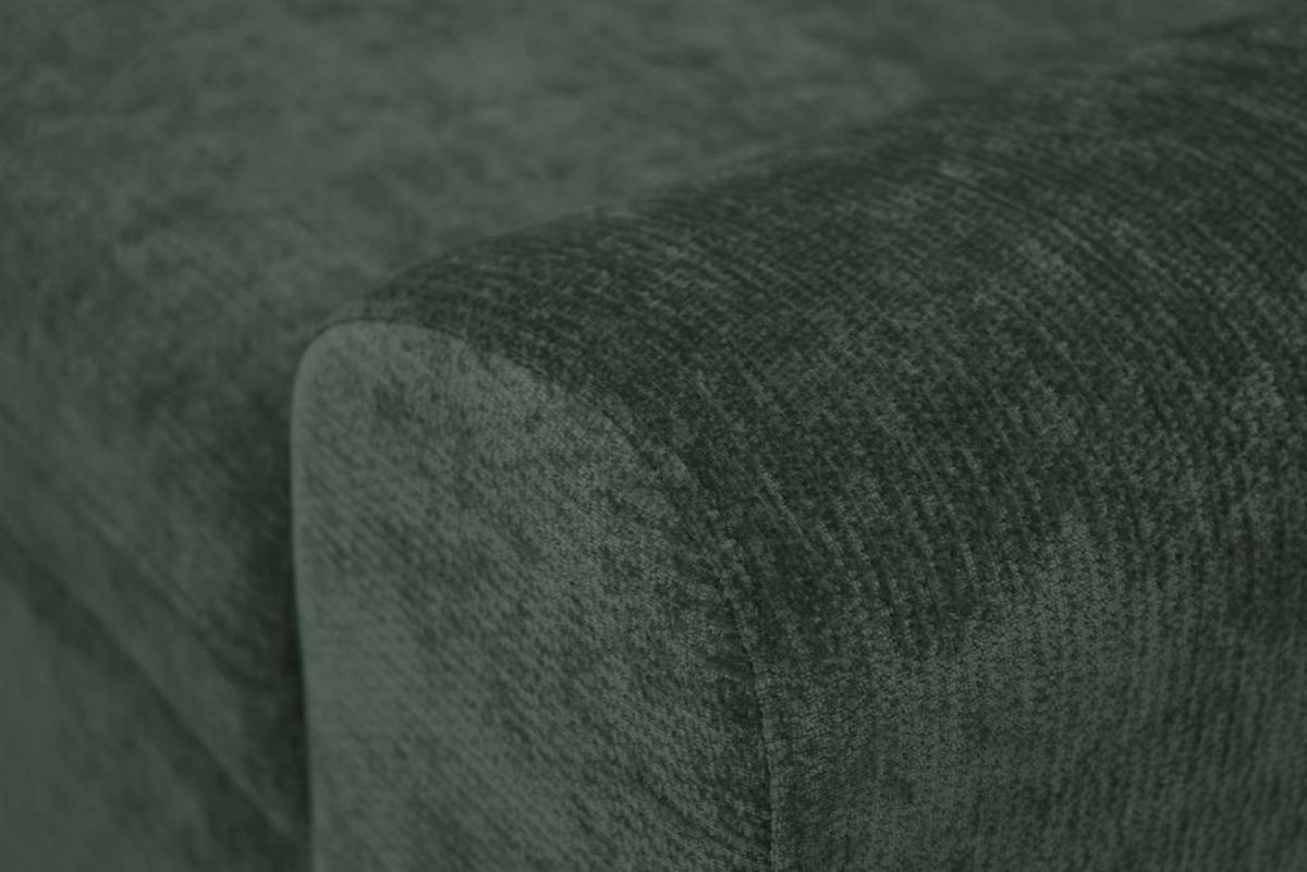 Rohová sedačka MALAGA, ľavá, lesná zelená ženilka - lesná zelená/chrómová, Konventionell, kov/drevo (203/286cm) - Ondega